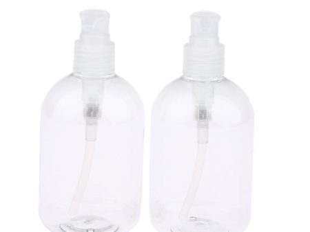 2pcs Empty Cosmetic Pump Dispenser PET PVC Bottle 350ml 350ml Clear Pump Online