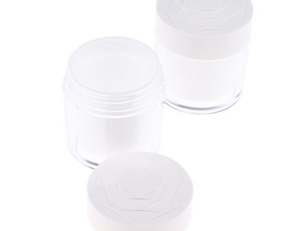 2x Face Cream Acrylic Bottles Makeup Lotion Scrubs Ointment Sample Jars 50g For Discount