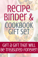 Recipe Binder & Cookbook Gift Set Cheap