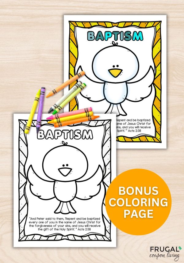 Dove Baptism Craft for Kids on Sale