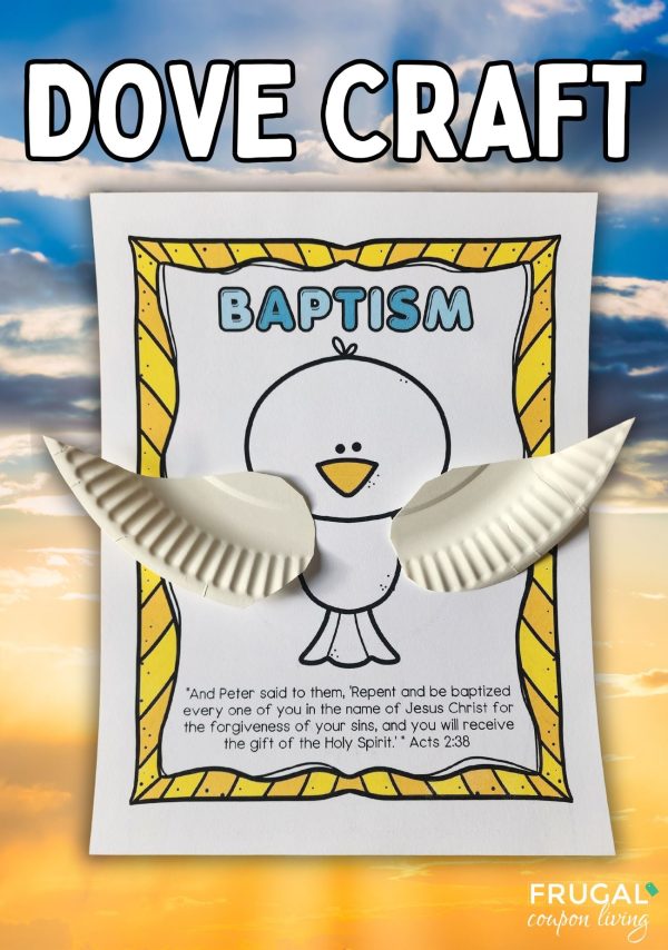 Dove Baptism Craft for Kids on Sale