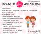 30 Ways to Love Your Siblings Fashion