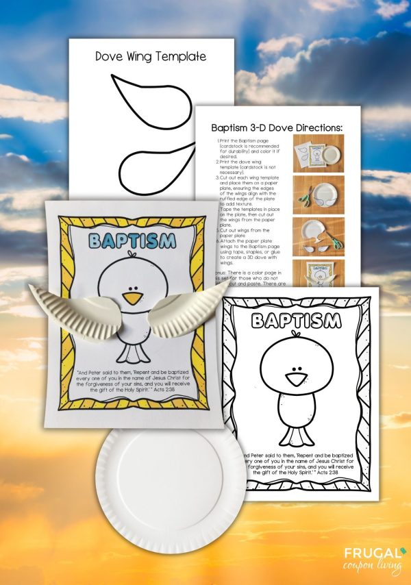 Dove Baptism Craft for Kids on Sale