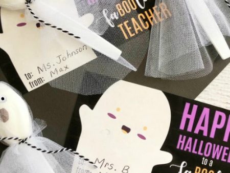 Fa-Boo-lous Teacher Halloween Gift Tag Supply